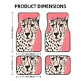 thumbnail image 2 of Sikiie Pink Cheetah Art Car Foot Mat Set of 4 Pieces Basics Universal Fit Rubber Carpet Floor Mats For Car SUV Van & Truck, 26.8"L x 17.3"W (Front), 13"L x 17.3"W(Rear), 2 of 6