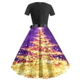 thumbnail image 3 of Robes pour Femmes 2024 Été Surdimensionnée Décontractée à Imprimé Floral à Manches Courtes à Col Rond Robe Longueur Genou Rabais de 50 % Liquidation!, 3 of 3