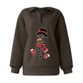 thumbnail image 3 of Essentials Hoodie Women Quarter Zip Pullover Sweatshirts Winter Tops Turndown Collar Sweatshirt Womens Sweaters Dressy Casual Long Sleeve Shirts Trendy Fall Tops with Pocket, 3 of 5