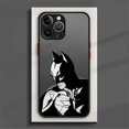 thumbnail image 3 of Phone Case For iPhone 15 14 11 Pro Max 13 12 Mini XR XS X 7 8 6 6S Plus Hard Matte Shell Middle Finger Batman, 3 of 5