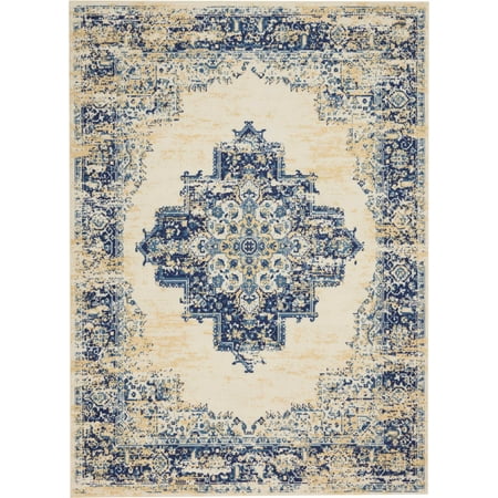 Nourison Grafix GRF14 White Area Rug 5'3" x 7'3"