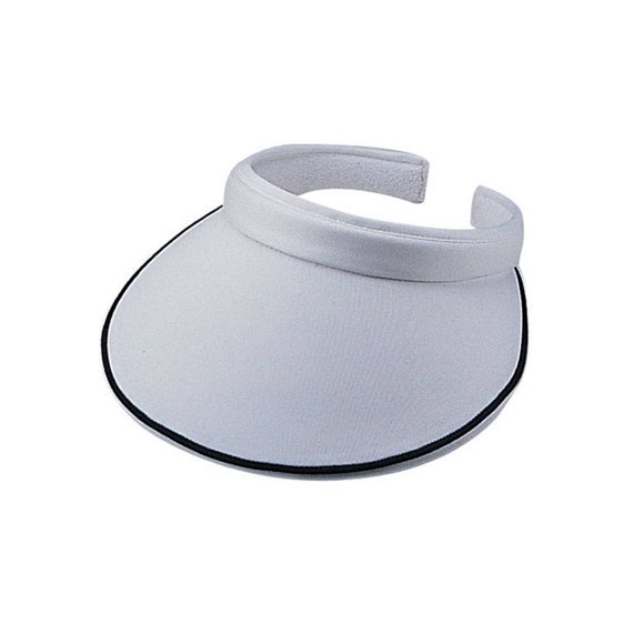 Women's Piping Clip On Visor, White