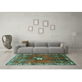 thumbnail image 3 of Ahgly Company Indoor Rectangle Persian Turquoise Blue Traditional Area Rugs, 4' x 6', 3 of 4