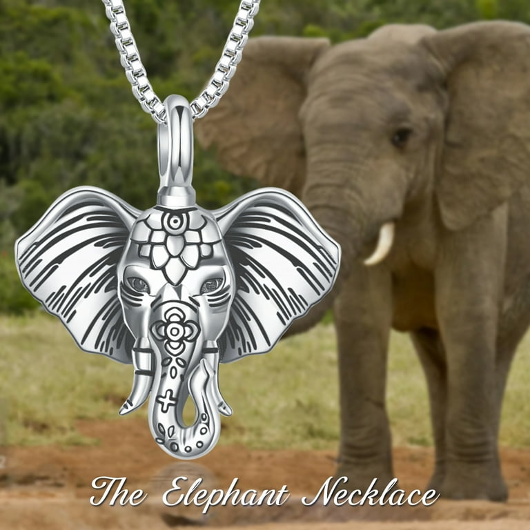 Elephant urn necklace on sale for ashes