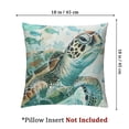 thumbnail image 4 of ONETECH Set of 2 Turtle Sea Animals Water Bubbles Short Plush Pillowcase 2 Pieces High-Quality Home Furnishing 20x20in, 4 of 7