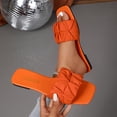 thumbnail image 6 of Women's Summer Cute Flat Sandals Dress Slide Sandals Square Toe Wedding Shoes Vacation Trendy Sandals 2026, 6 of 7