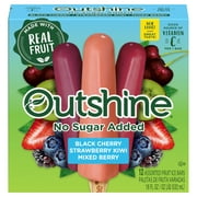 Outshine No Sugar Added Frozen Fruit Bars Variety Pack, 12 Count