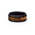 thumbnail image 6 of Ringmasters Frontier Wood Inlay with Black Ceramic Choose the Right CTR Ring Size 11, 6 of 6
