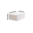 thumbnail image 3 of Uscallm 2Pcs Desktop Organizer Drawer Storage Box Plastic Clear Small Size 27x18x10cm for Stationery Lingerie Jewelry Office Home Multipurpose Cabinet Organizer, 3 of 9