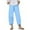 A02_Blue, variant on gbyLJF Capri Pants for Women Cotton Linen Capris Casual Fall Cropped Pants Beach Elastic Waist Baggy Trousers A02_Blue 4XL