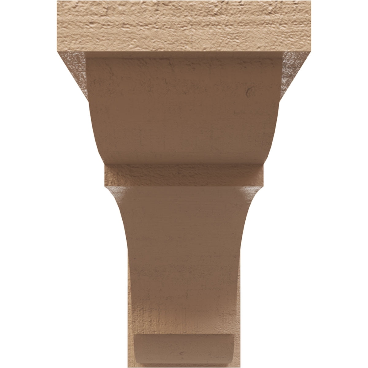 5"W x 30"D x 10"H Thin Bryant Rough Cedar Woodgrain TimberThane Corbel, Primed Tan