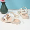 thumbnail image 7 of WERYOUNG Girls Sandals Summer Casual Fashion Open Toe Soft Sole Princess Shoes Girls Trendy School Beach Love Heart Sandal,White,9.5-10 Years, 7 of 7