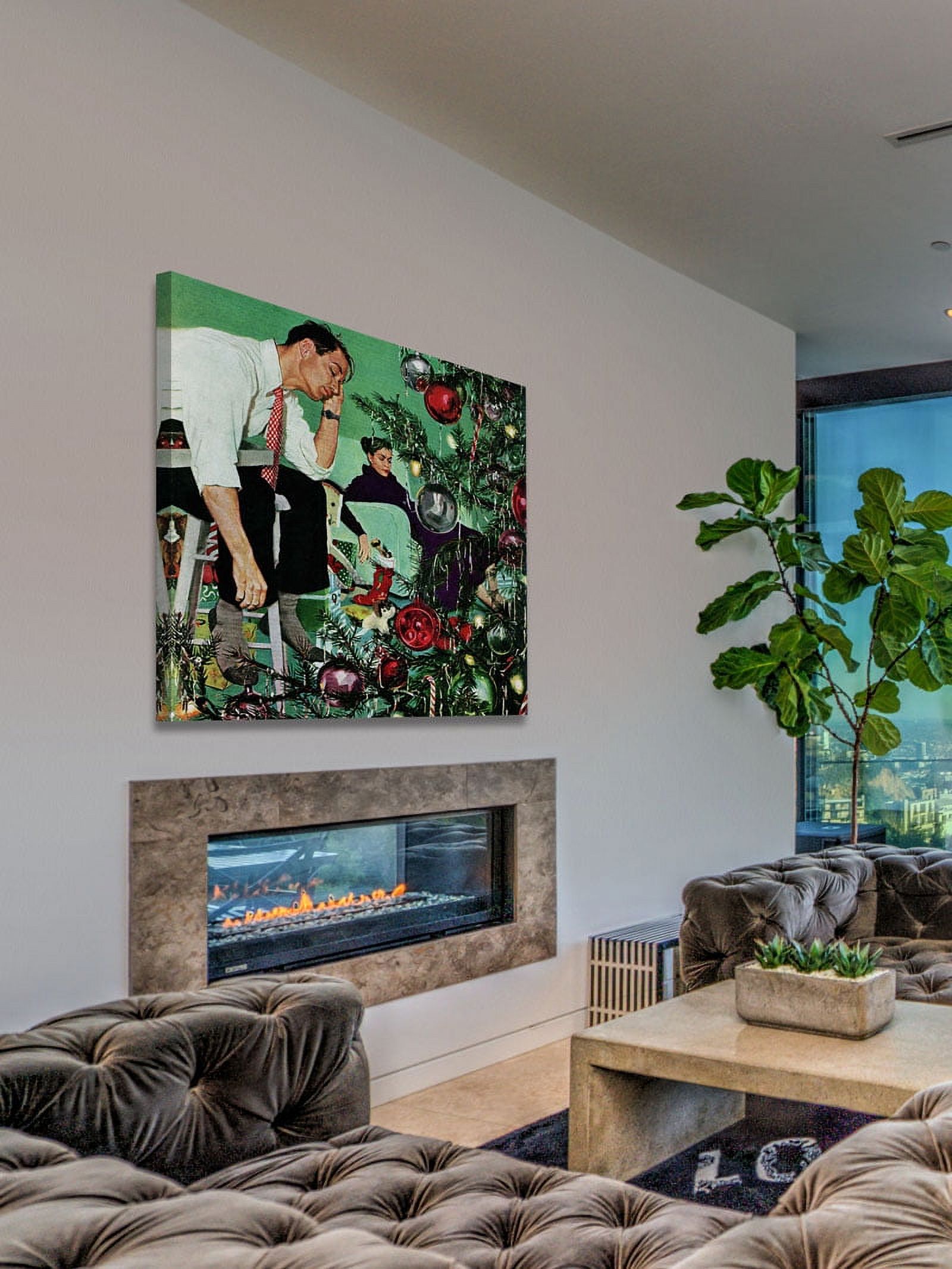 Marmont Hill "Trimming the Tree" by George Hughes Painting Print on Canvas