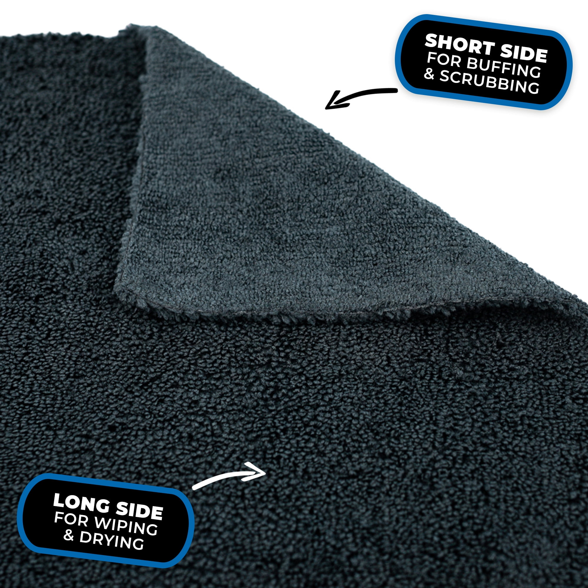 The Rag Company - Creature Edgeless - 420gsm, 16in x 16in, Black (10 Pack)