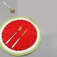 thumbnail image 1 of Napperon Rond Tissé Style Occidental, Tapis Isolant Thermique, Tapis de Table, Tapis d'Assiette Écologique, Bol, Style Européen, Japonais, Tapis de Table Melon D\'eau, Napperons Ronds Tissés pour Tables d'Appoint, Table Ronde, 1 of 6