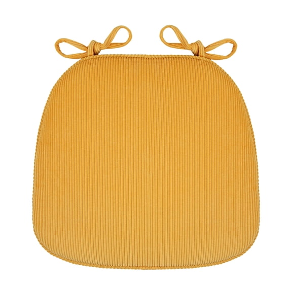 Corduroy Chair Cushion with Ties Solid Color Ins Office Sedentary Chair Cushions Ultra Soft Square Seat Pad for Home Dining Room Classroom