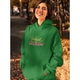 thumbnail image 2 of Zombie Girl Squad. Gold Glitter Hoodie Women -Image by Shutterstock, Female XX-Large, 2 of 4