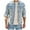 Light Blue, variant on Ripped Denim Jacket for Men, Men's Lapel Solid Color Multi-Pocket Button Denim Outwear Trend Long Sleeve Jacket Coat Light Blue S