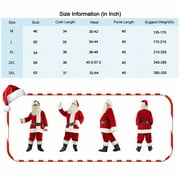 Men's Santa Claus Costume 11PCS. Christmas Velvet Adult Deluxe Santa Suit -M