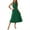 Green, variant on Women Summer Casual Pleated Midi Dress Tie Neck Swiss Dot Formal Shirred Waist Wedding Guest Swing Dress XL Brick Red