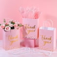 thumbnail image 2 of 12 Pcs Thank You Gift Bags with Tissue Paper Gold Polka Dots Thank You Bags with Handle Party Favor for Wedding Birthday Baby Shower Business Shopping(Pink), 2 of 6