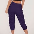thumbnail image 7 of Women's Pants Fashion Casual Pants For Women Cargo Trousers Cargo With Pocket High Waist Jogging Bottoms Solid Color Summer Trousers, 7 of 7