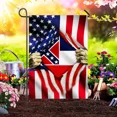 thumbnail image 5 of Bandera de jardín patriótica de una nación de bienvenida en pulgadas Día de la Independencia Día de los Caídos Veterano estadounidense Soldado Decoración de patio al aire libre, 5 of 5
