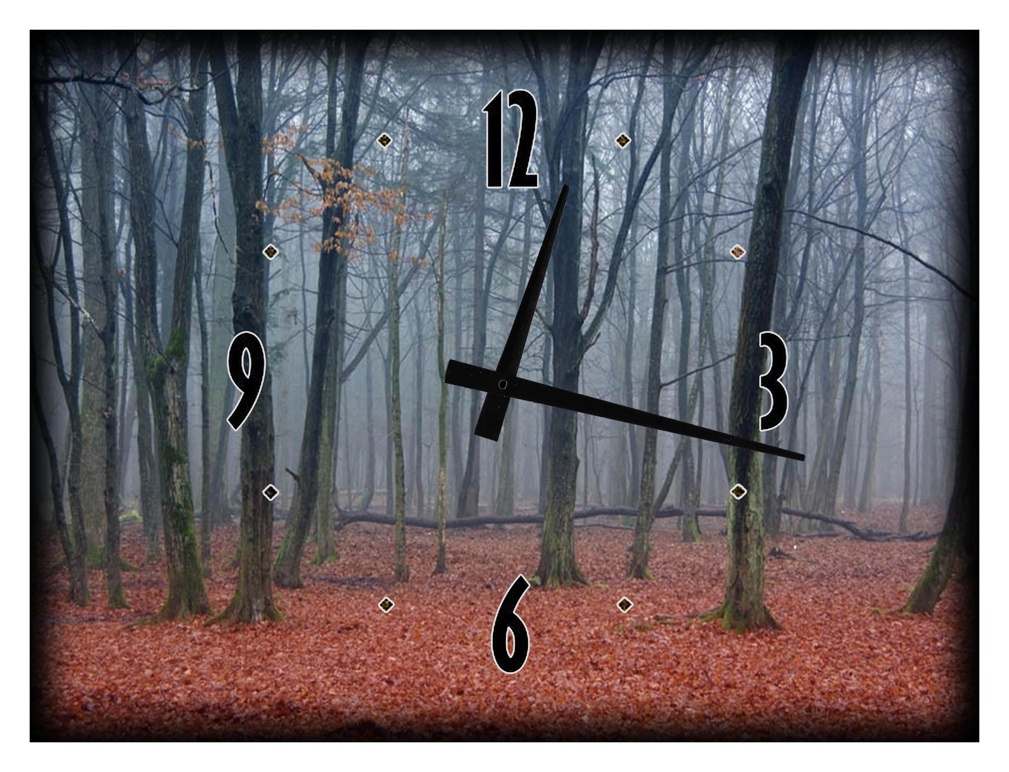  12 Inch Silent Wall Clock, Birch Tree Trunk Clock