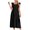 Black, variant on Rvkxad Women Dresses Under $10 Ruffle Sleeve Square Neck Flowy a Line Loose Midi Dress Casual Beach Tiered Smocked Solid Color Sundresses Black XL