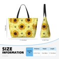 thumbnail image 4 of PAYOHTO Cute Bees Sunflowers Large Beach Tote Bags for Womens Mens Sandproof Swim Pool Bag with Zipper for Travel Vacation, 4 of 7