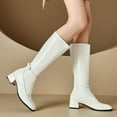 thumbnail image 4 of YLYL Women Block Heel Knee High Boots Zip up Disco Dress Party Tall Boots, 4 of 8