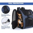 thumbnail image 5 of Mochila para Perros Gatos 90% Expandible, Bolsa Porta Gatos para Perros Pequeños Transpirable, Mochila Porta Gatos con Colchón de Felpa Desmontable, para Tren/Coche/Restaurante/A, 5 of 5