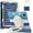 Colourful Blue, variant on REQO Case for IPad Pro 12.9 Inch 2022, 2021, 2020 & 2018 with Pencil Holder/Rotating Stand/Handle Strap, Shoulder Strap Rugged Silicone Protective Cover.