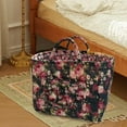 thumbnail image 4 of Floral Print Fabric Storage Basket - Versatile Home Organizer for Living Room, Bathroom & Bedroom, Ideal for Clothing & Household Items, 4 of 5