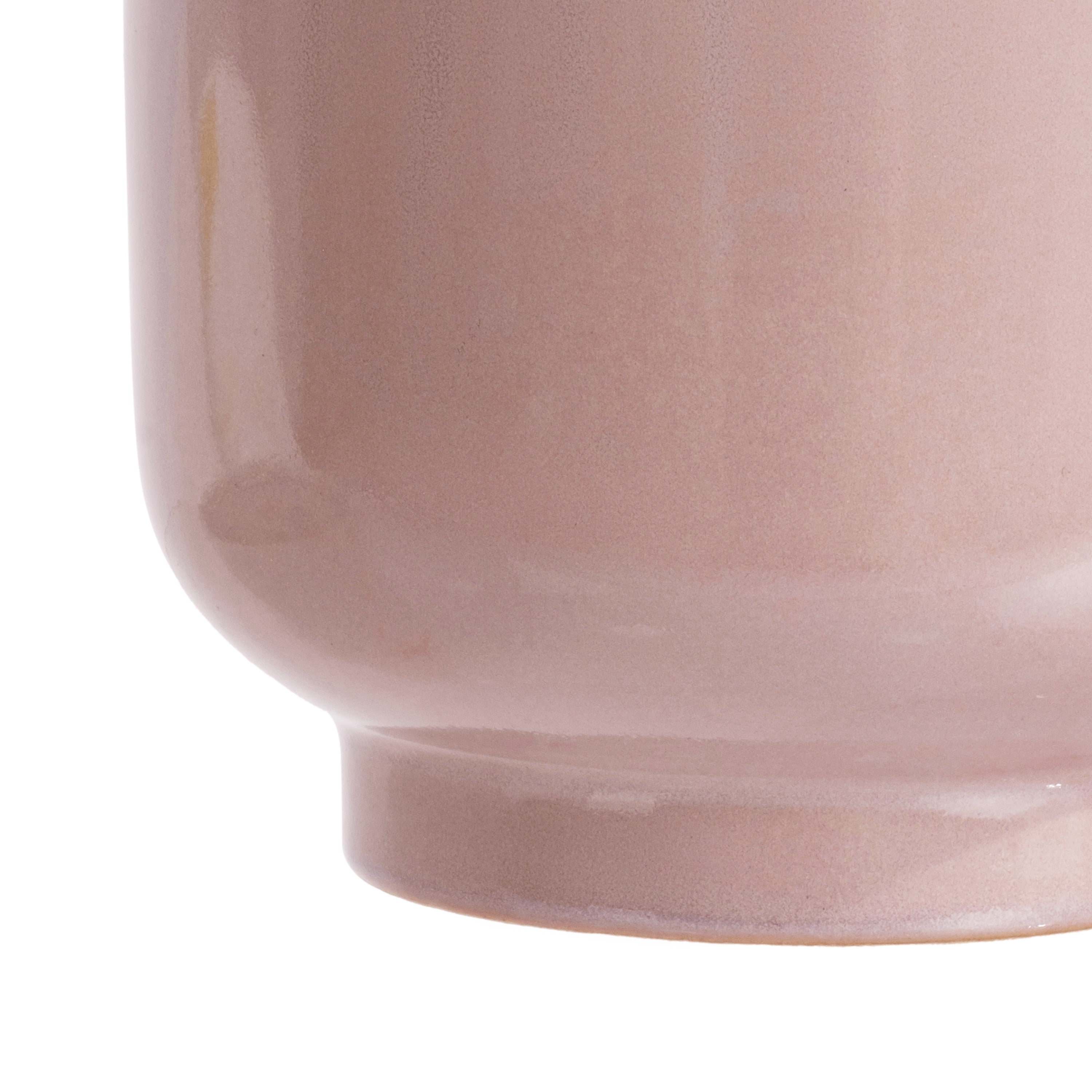 Beautiful 6" Rose Pink Handled Ceramic Planter by Drew Barrymore