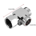 thumbnail image 4 of Riwesomey Válvula desviadora Conector de 3 vías Divisor de fregadero Latón Mano de obra fina y suave Instalación práctica Suministros para Artesanía, 4 of 6