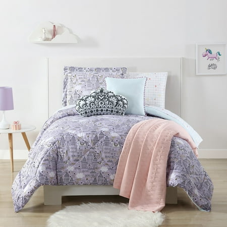 My World Unicorn Princess Printed 3 Piece Comforter Set Walmart