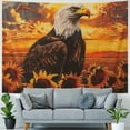 thumbnail image 4 of Orinice Eagle Sunflowers Sunset Tapestry Wall Hanging Unique Style for Home Decor Art Living Room Bedroom Apartment Farmhouse Dorm 40x30inch, 4 of 6