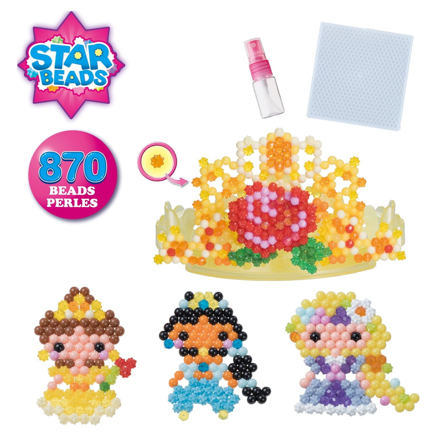 Aquabeads Disney Princess Tiara Set, Kids Crafts, Beads, Arts and Crafts, Complete Activity Kit for 4+