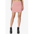 thumbnail image 2 of Jupe Tube Double Couche Taille Haute en Coton Extensible Basique pour Femmes, 2 of 7