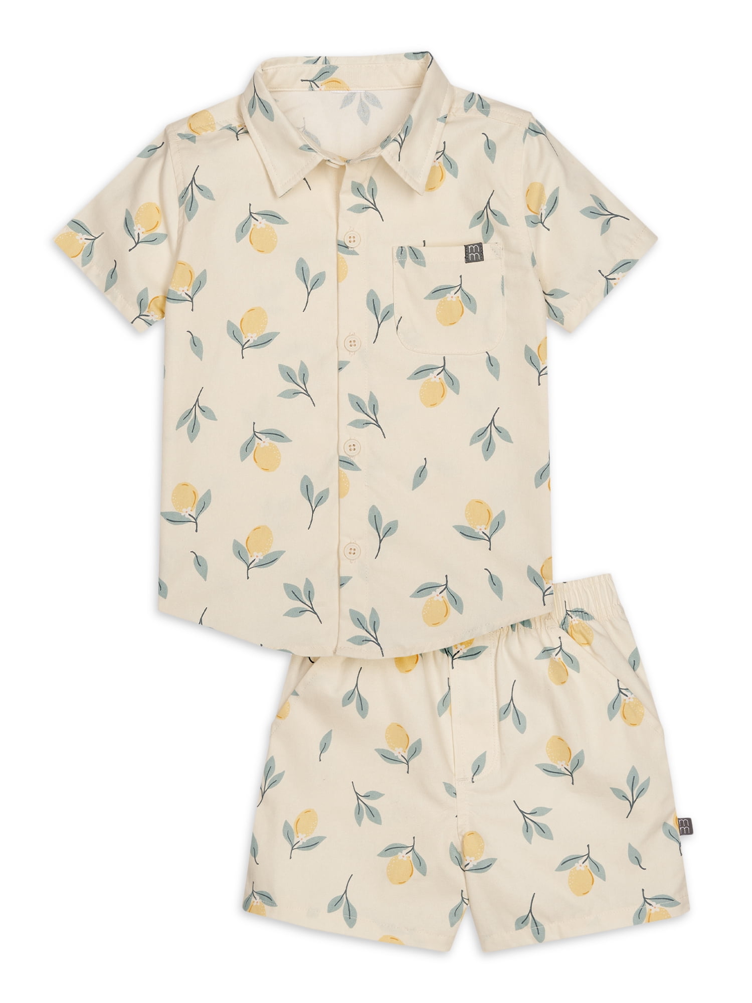 Modern Moments by Gerber Toddler Boy Woven Shirt and Short Set, Sizes 12M-5T