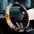 thumbnail image 6 of Peony 14.5 Inch Printing PVC Leather Car Wheel Cover, Steering Wheel Cover, Auto Accessories, 6 of 6