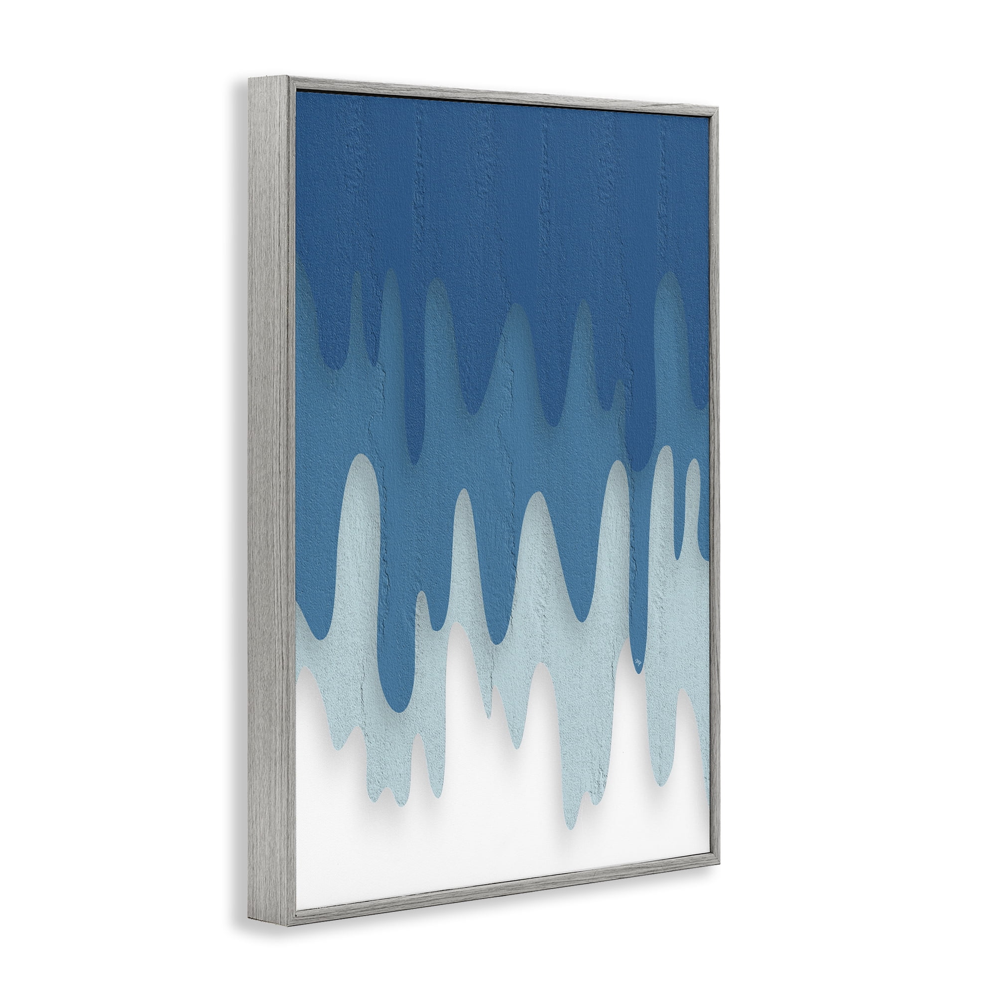 Stupell Industries Water Wave Fluid Contour Gray Framed Giclee Art, design by Martina Pavlova