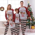 thumbnail image 2 of Pijamas familiares a juego de Navidad, conjunto de pijamas de Dachshund a través de la nieve, Tops de reno, pantalones, 2023, 2 of 3