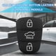 thumbnail image 4 of Pad Key 3 botones de goma para Hyundai Kia Flip Remote Car Shell (con letra), 4 of 9