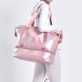 thumbnail image 6 of WIZUTIZ Ladies Fashion Dry Wet Separation Large Capacity Portable Travel Bag Satchel Luggage Bag for Women Womens Handbags Large Solid Bags Waterproof Durable Bag 1 PC Pink, 6 of 6