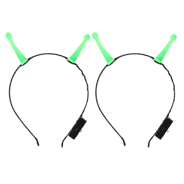 BRIGHTFUFU 2pcs Light-up Diadema alienígena para accesorio de fiesta de cosplay con luces LED Diseño único para Halloween cómodo y liviano para la fiesta de juego y decoraciones de Halloween