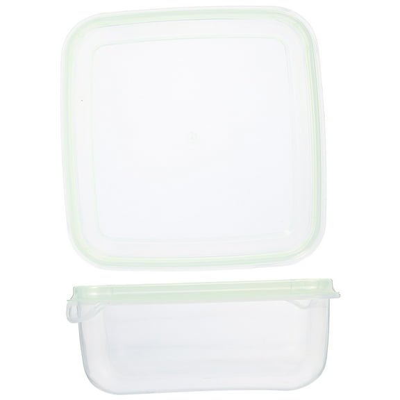 UPOUART 2-Pack Food Storage Containers 13.5x13.5x5.5in Light Green PP Plastic Kitchen Fresh Keeping Boxes