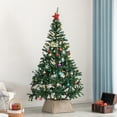 thumbnail image 5 of Foldable Christmas Tree Skirt Collar Basket, Ring Base Stand Cover, Rattan Plastic, 5 of 11
