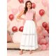 thumbnail image 3 of INSPIRE CHIC Falda Maxi Con Encaje Y Cintura Elástica Vintage Swing A-Line Para Mujer Blanco crema XS, 3 of 7